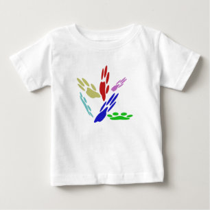 Camiseta De Bebé Impresiones de pata de perro con puntos de polka