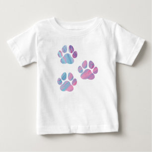 Camiseta De Bebé Impresiones de pintas de perros - Dedos coloridos 