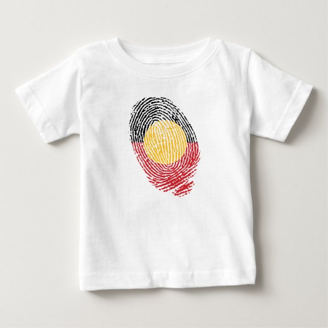 Camiseta De Bebé Impresiones digitales de Australia aborigen (Anverso)