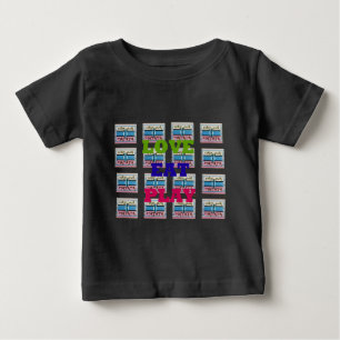 Camiseta De Bebé Imprimir arte de Amar Comer Jugar Hakuna Matata