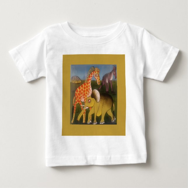 Camiseta De Bebé Imprimir arte de trío africano (Anverso)