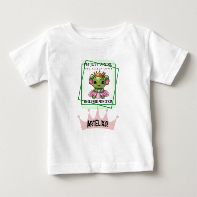Camiseta De Bebé Imprimir Princesa Rana Kawaii Lindo (Anverso)