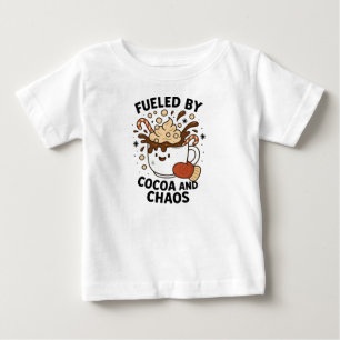 Camiseta De Bebé Impulsado por Cacao y Caos – Navidades Lindas