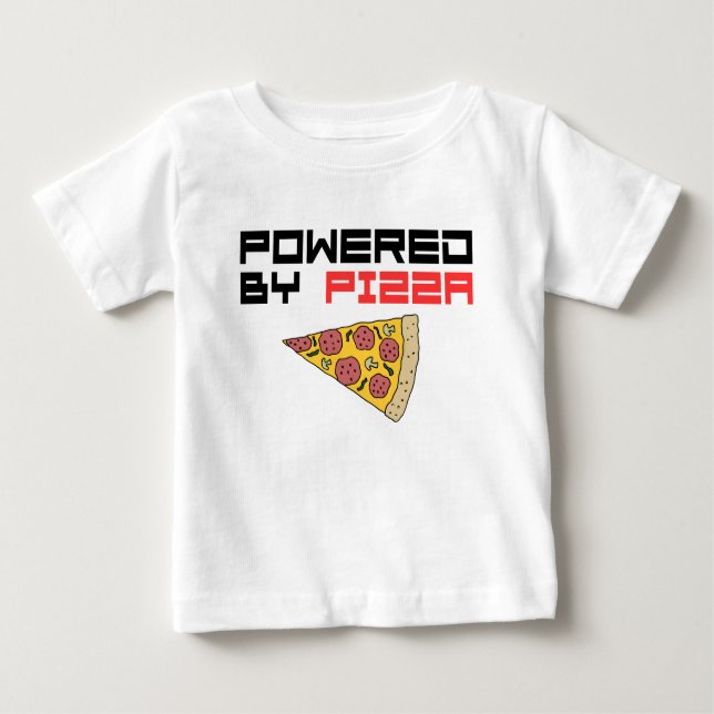 Camiseta De Bebé Impulsado Por Pizza (Anverso)