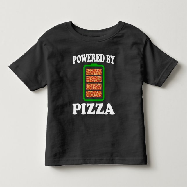 Camiseta De Bebé Impulsado Por Pizza - Graciosa Pizza (Anverso)