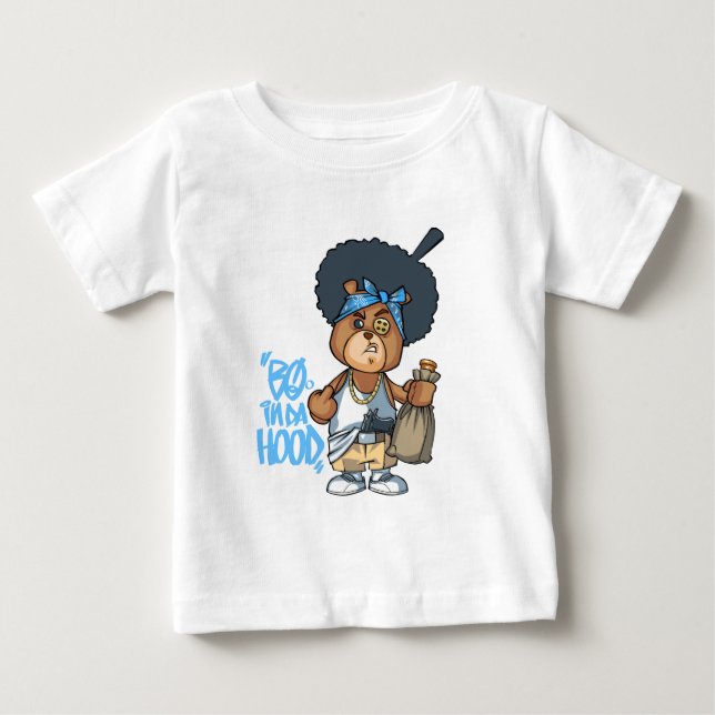 Camiseta De Bebé In Da Hood (Anverso)