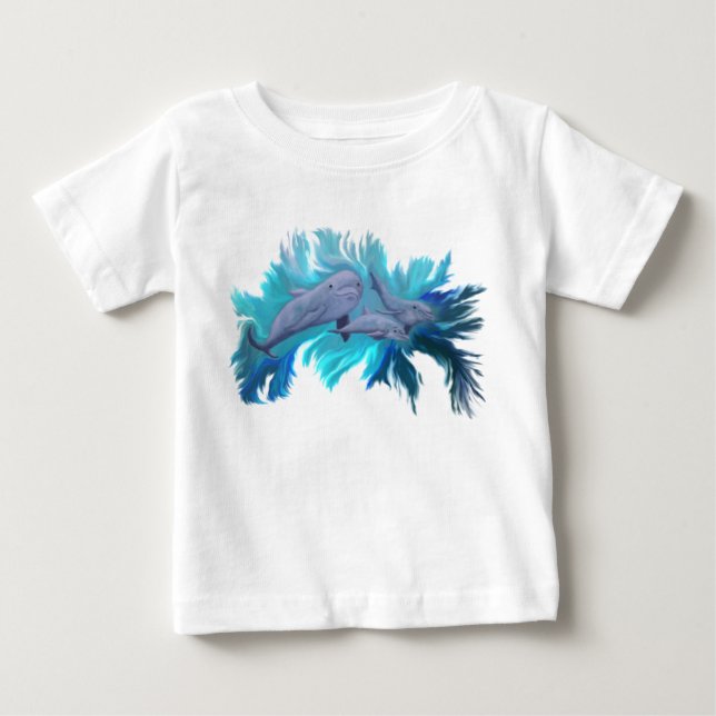 Camiseta De Bebé In der Delfin - Schule (Anverso)
