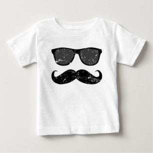 Camiseta De Bebé incógnito - bigote divertido y sombras frescas
