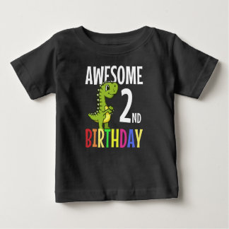 Camiseta De Bebé Increíble segundo cumpleaños: Dinosaurios niños di
