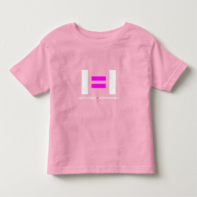 Camiseta De Bebé Indetectable es igual a un VIH intransmisible (Anverso)