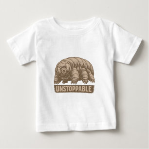 Camiseta De Bebé Indetenible Arte de Ciencia Vintage de Tardígrado