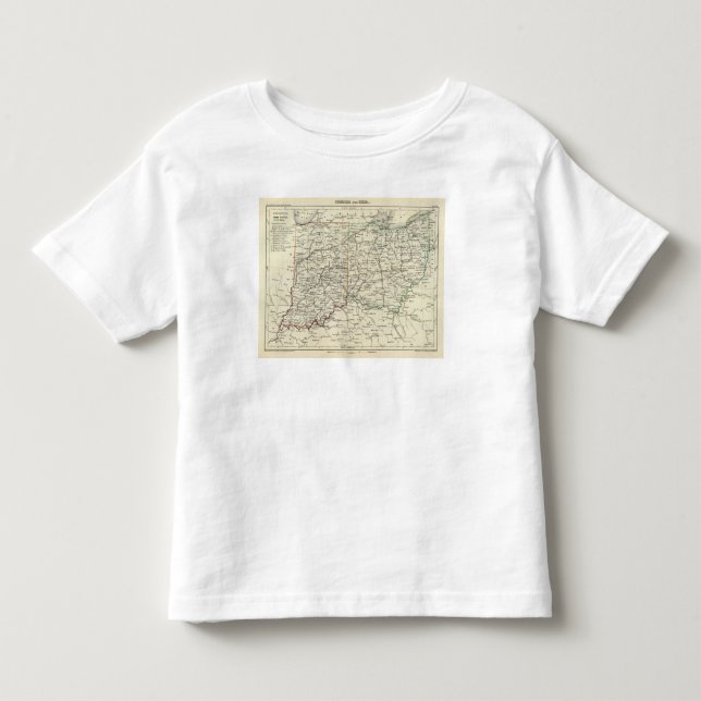 Camiseta De Bebé Indiana y Ohio (Anverso)