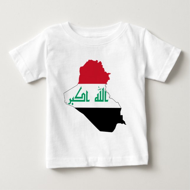 Camiseta De Bebé Índice de inteligencia de Iraq, bandera del (Anverso)