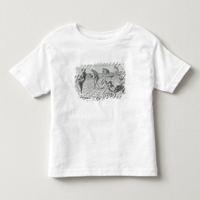 Camiseta De Bebé Indios de la Florida que plantan el maíz (Anverso)