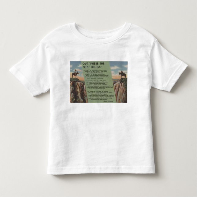 Camiseta De Bebé Indios del noroeste "hacia fuera donde el oeste (Anverso)