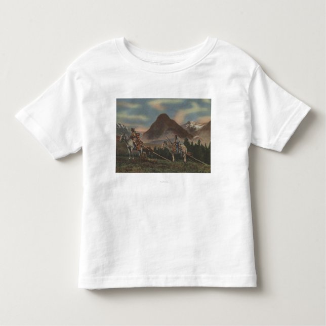 Camiseta De Bebé Indios del noroeste que cazan a caballo (Anverso)