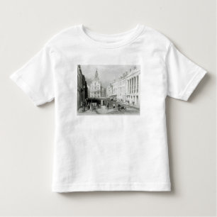 Camiseta De Bebé Indique la calle, Boston, grabada por S.Lacey