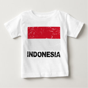 Camiseta De Bebé Indonesia Vintage Flag