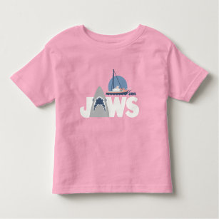Camiseta De Bebé Infante Jaws Shark y gráficos en bote