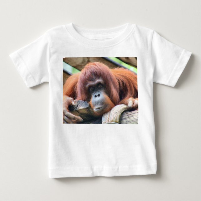 CAMISETA DE BEBÉ INFANTES ORANGATANG PRIMATE T-SHIRT (Anverso)