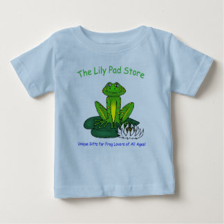 Camiseta De Bebé Infant's Frog on a Lily Pad Blue T-Shirt