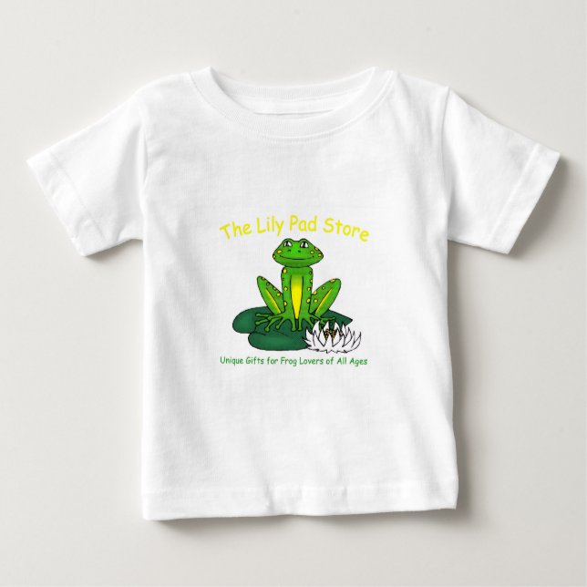 Camiseta De Bebé Infant's Frog on a Lily Pad White T-Shirt (Anverso)