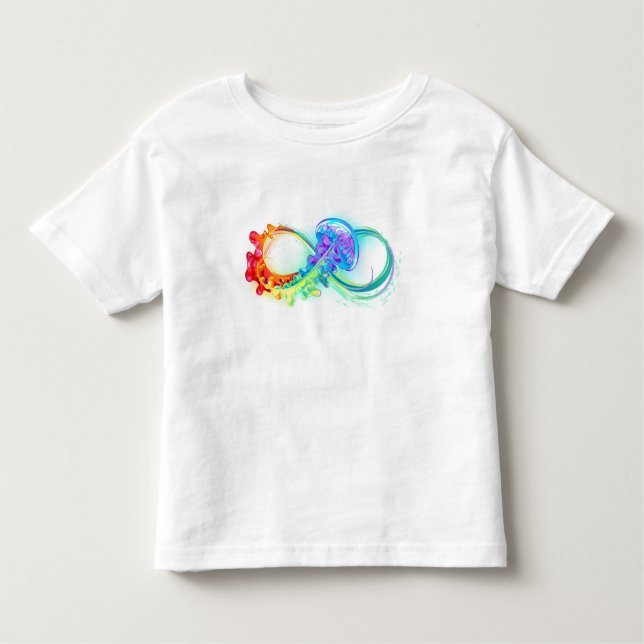 Camiseta De Bebé Infinidad con las medusas del arcoiris (Anverso)