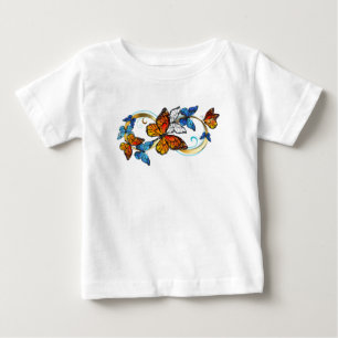 Camiseta De Bebé Infinidad de Mariposas Monarca