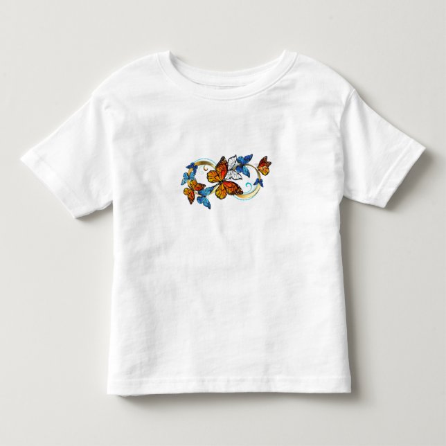 Camiseta De Bebé Infinidad de Mariposas Monarca (Anverso)