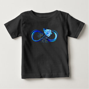 Camiseta De Bebé Infinito brillante con rosa azul