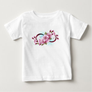 Camiseta De Bebé Infinito con las flores de flores de Sakura Blosso