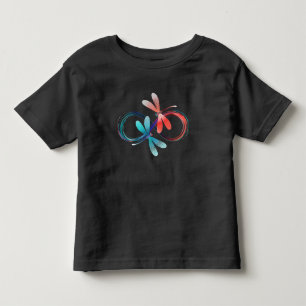 Camiseta De Bebé Infinito con libélulas brillantes