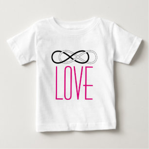 Camiseta De Bebé Infinito doble del símbolo - negro y blanco + amo