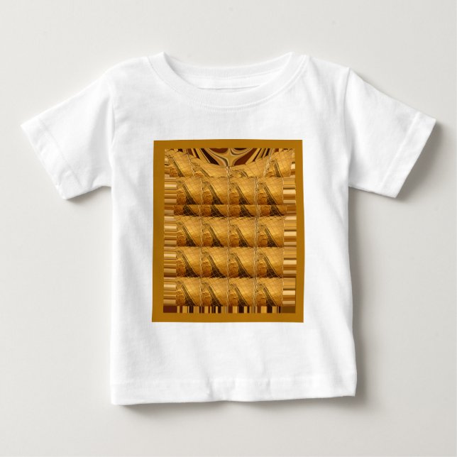 Camiseta De Bebé Infinity Golden Giraffe Animal Motiart Print (Anverso)