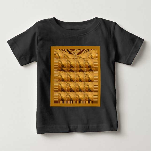 Camiseta De Bebé Infinity Golden Giraffe Animal Motiart Print (Anverso)