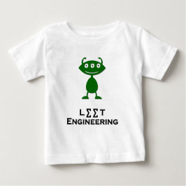 Camiseta De Bebé Ingeniería de hojas de ojos triples verde
