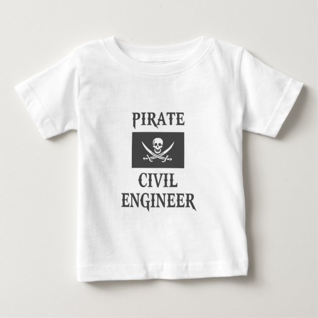 Camiseta De Bebé Ingeniero Civil Pirata (Anverso)