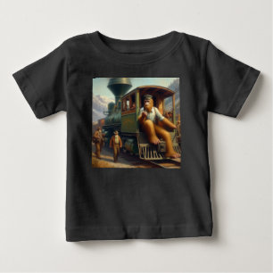 Camiseta De Bebé Ingeniero de trenes de pie