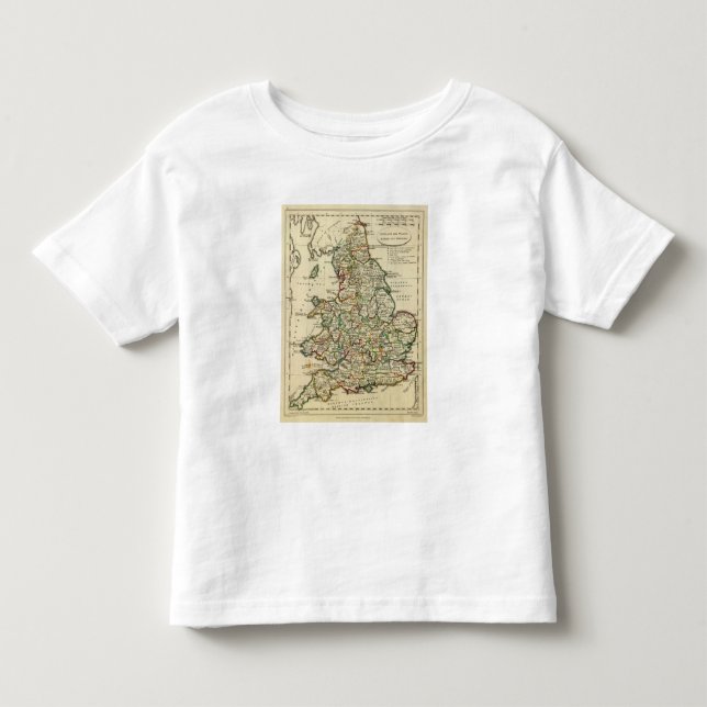 Camiseta De Bebé Inglaterra, País de Gales romano, moderna (Anverso)