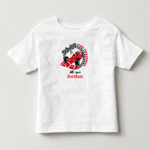 Camiseta De Bebé Inicia Tus Motores Coche de Carreras Rojo Cumpleañ