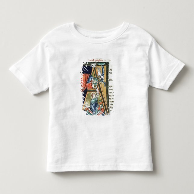 Camiseta De Bebé Inicial "A" de Historiated que representa a Daniel (Anverso)