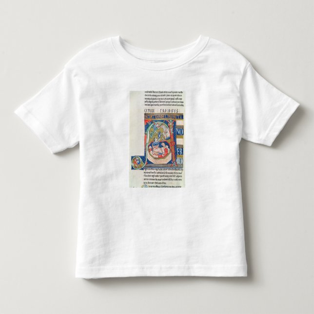 Camiseta De Bebé Inicial "A" de Historiated que representa a Daniel (Anverso)