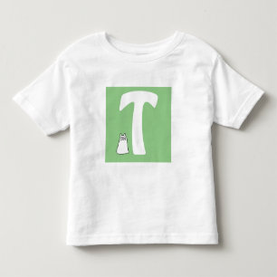 Camiseta De Bebé Inicial con ver al gato divertido