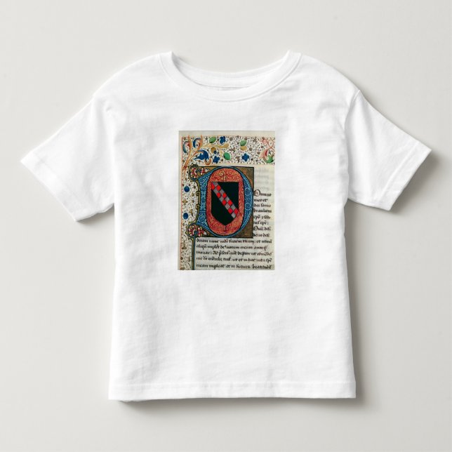 Camiseta De Bebé Inicial "D" de Historiated que representa el (Anverso)