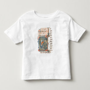 Camiseta De Bebé Inicial de Historiated que representa jugar de rey