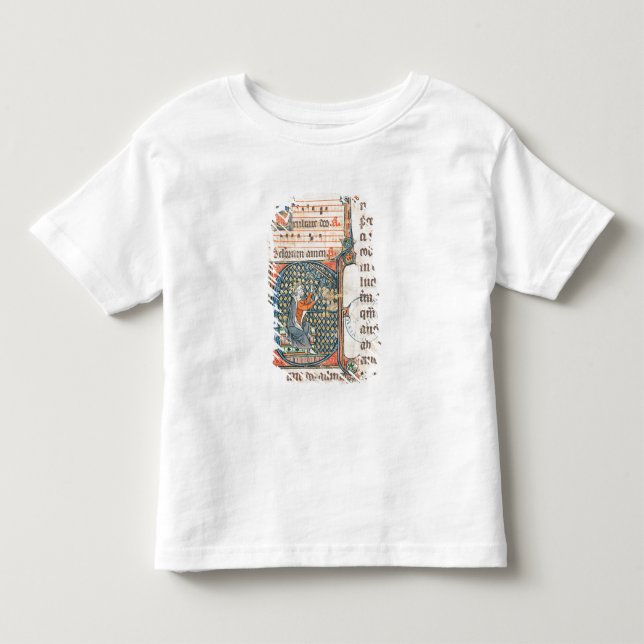 Camiseta De Bebé Inicial de Historiated que representa jugar de rey (Anverso)