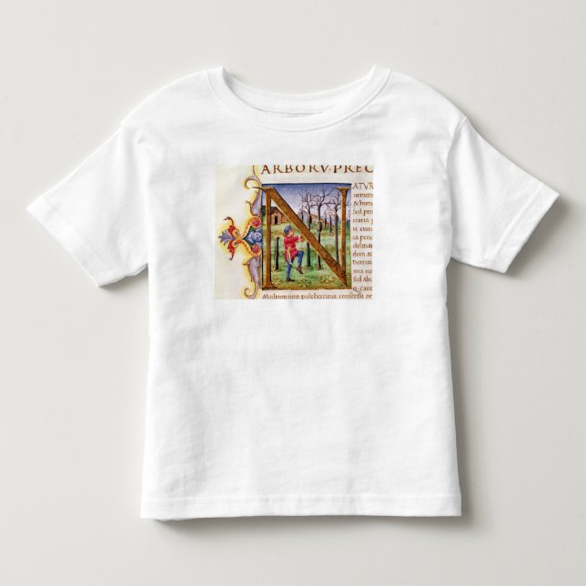 Camiseta De Bebé Inicial 'N de Historiated (Anverso)