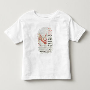 Camiseta De Bebé Inicial 'N de Historiated