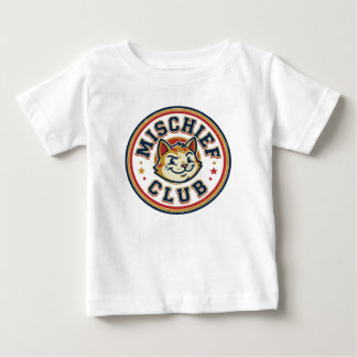 Camiseta De Bebé Insignia de gato guiñando del Club de Travesuras