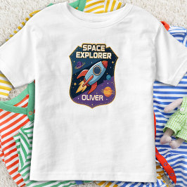 Camiseta De Bebé Insignia del Explorador de espacio circular